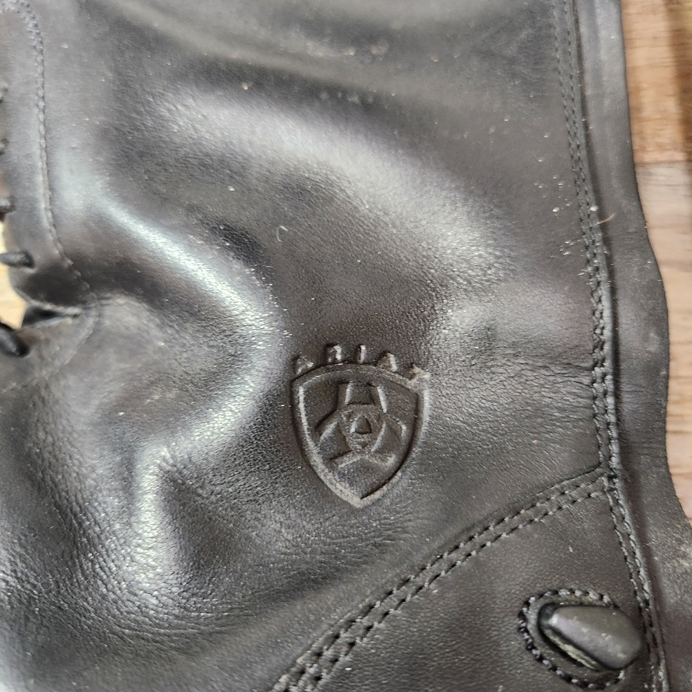 Ariat Heritage II Field Tall Black Riding Boot Zip Style 55001 Size 7.5 *Damaged - Picture 3 of 16
